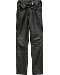 Isabel Marant - Chazia Leren Broek - Lyst