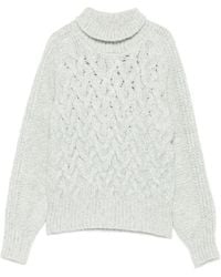 Eleventy - Rollkragenpullover Mit Zopfmuster - Lyst