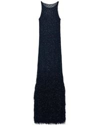 Giorgio Armani - Sequined Fringed Maxi Dress - Lyst