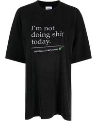 Vetements - Slogan-print Cotton T-shirt - Lyst
