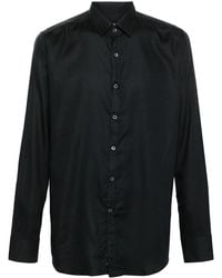 Canali - Camisa De Sarga - Lyst