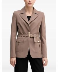 GAUDI - Belted Pocket Blazer - Lyst