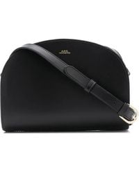 A.P.C. - Leather Demi-lune Crossbody Bag - Lyst