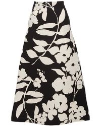 La DoubleJ - A-long Floral-print Midi Skirt - Lyst