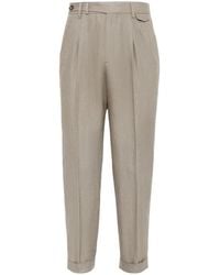 Brunello Cucinelli - Straight-Leg Linen Trousers - Lyst