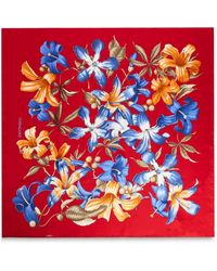 Ferragamo - Foulard en soie à fleurs - Lyst