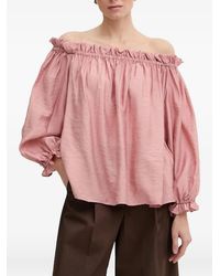 Marella - Blouse Volantée À Épaules Dénudées - Lyst
