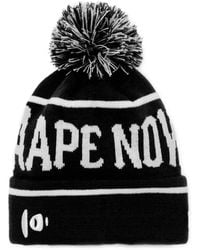 Aape By A Bathing Ape - Intarsia-Logo Beanie Hat - Lyst