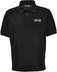Versace Jeans Couture - Logo-Embroidered Polo Shirt - Lyst