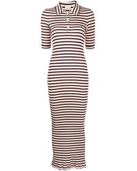 Rosetta Getty - Striped Polo Shirt Dress - Lyst