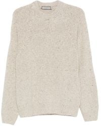 Canali - Pull Moucheté À Col Rond - Lyst