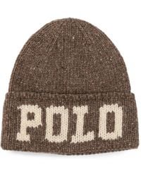 Polo Ralph Lauren - Logo-Intarsia Chunky-Knit Beanie Hat - Lyst