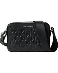 Karl Lagerfeld - K/Loom Leather Messenger Bag - Lyst