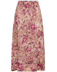 Maliparmi - Elastische Midi-Rok Met Print - Lyst