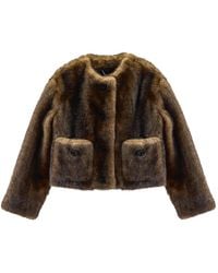 Marc Jacobs - Teddy Fur-Texture Cropped Jacket - Lyst