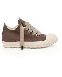 Rick Owens - 13Oz Overdyed Denim Jumbolace Low Sneaks - Lyst