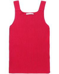 Helmut Lang - Débardeur En Maille À Design Nervuré - Lyst