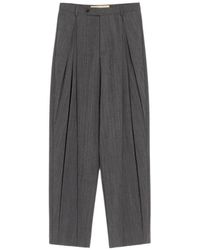 Valentino Garavani - Pinstripe Wool Pants With Pleats - Lyst