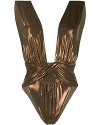 LaRevêche Gedrapeerd Badpak - Metallic