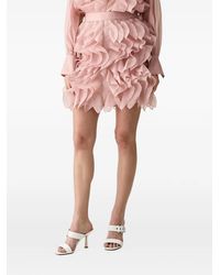 KARL LAGERFELD - Ruffled Logo-Embroidered Mini Skirt - Lyst