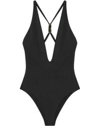 Versace - Maillot De Bain Une Pièce Safety Pin - Lyst
