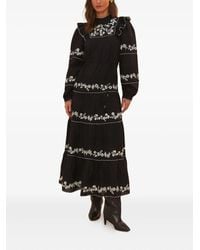 FARM Rio - Vestido con volantes y bordado floral - Lyst
