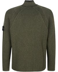 Stone Island - Ribbed High-Neck Sweater - Lyst