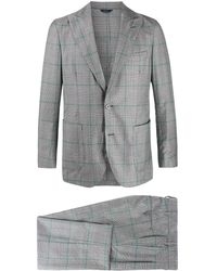 Tombolini Fitted Single-breasted Suit - Gray