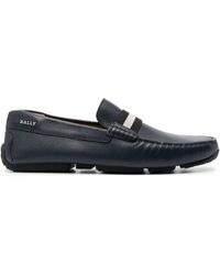 Bally - Pearce Stripe-trim Detail Loafers - Lyst