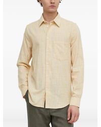 Samsøe & Samsøe - Striped-Pattern Chest-Pocket Shirt - Lyst