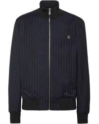 Billionaire - Wool Pinstripe Bomber Jacket - Lyst