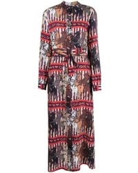 ALESSANDRO ENRIQUEZ - Graphic-print Belted Midi Shirtdress - Lyst