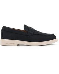 KARL LAGERFELD - Monogram-Embossed Leather Loafers - Lyst