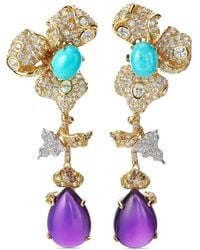 Anabela Chan - 18Kt Orchid Multi-Stone Earrings - Lyst
