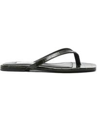 TOTEME - Croco-Embossed Flip Flops - Lyst