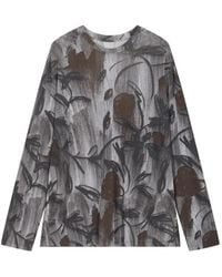 JNBY - Rose-Print Long-Sleeve T-Shirt - Lyst