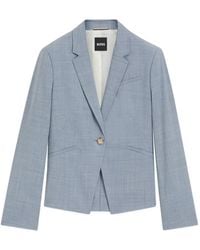BOSS - Notched-Lapel Single-Button Blazer - Lyst
