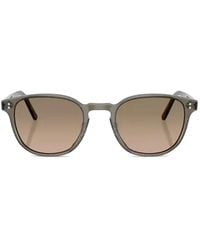 Oliver Peoples - Fairmont Round-Frame Sunglasses - Lyst