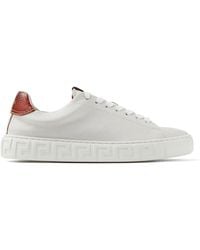 Versace - Greca Leather Sneakers - Lyst