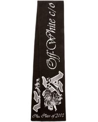 Off-White c/o Virgil Abloh - Off- And Virgin Wool Va Knitted Scarf - Lyst