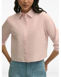 Brooks Brothers - Striped Cropped Shirt - Lyst