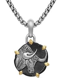 David Yurman - 18Kt And Sterling Taurus Amulet (33Mm) - Lyst