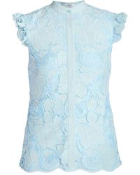 Erdem - Floral-Lace Sleeveless Top - Lyst