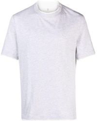 Brunello Cucinelli - T-shirt en coton à effet superposé - Lyst