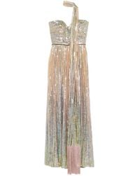 Elie Saab - Sequin Tassel Maxi Dress (Set Of Three) - Lyst