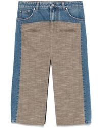 Stella McCartney - Denim And Tweed Skirt - Lyst