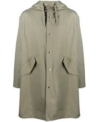 Jil Sander - Rear Logo-Print Hooded Coat - Lyst