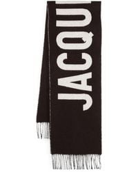 Jacquemus - Logo-Intarsia Fringed Scarf - Lyst