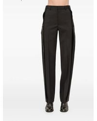 MM6 by Maison Margiela - Satin-Panel Trousers - Lyst