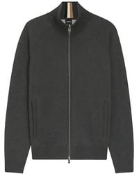 BOSS - Zip-Up Cardigan - Lyst